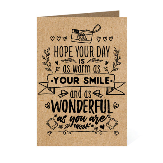 Wonderful Day - Thiệp giấy Kraft TP13