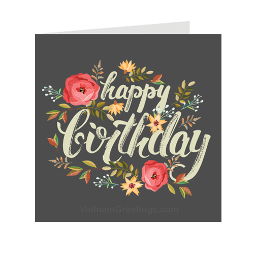 Thiệp sinh nhật Birthday - Grey nhỏ 09BD46