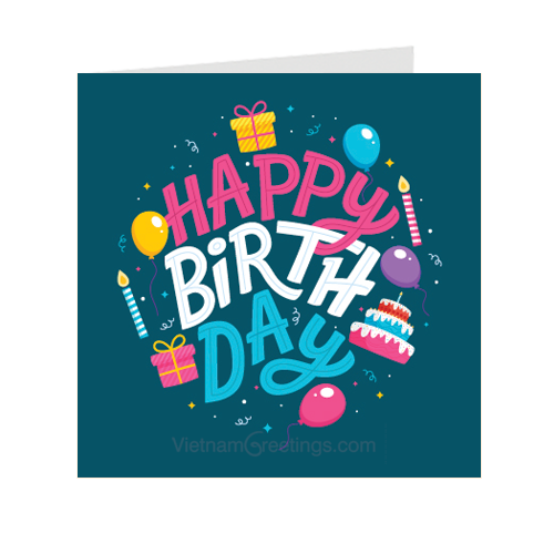 Thiệp sinh nhật Birthday - Grey nhỏ 09BD49