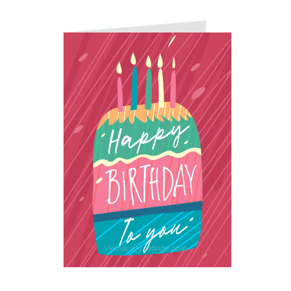 Thiệp sinh nhật Birthday - Thiệp Grey nhỏ 07BD22