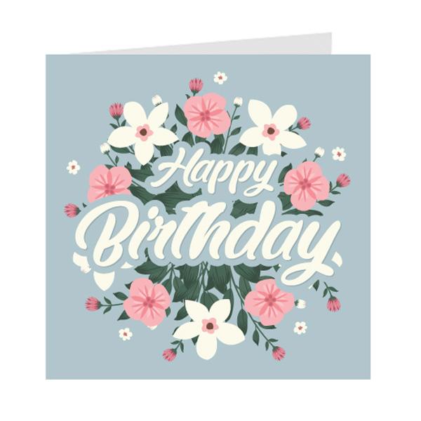 Thiệp sinh nhật Birthday 9x9cm Grey 09BD30