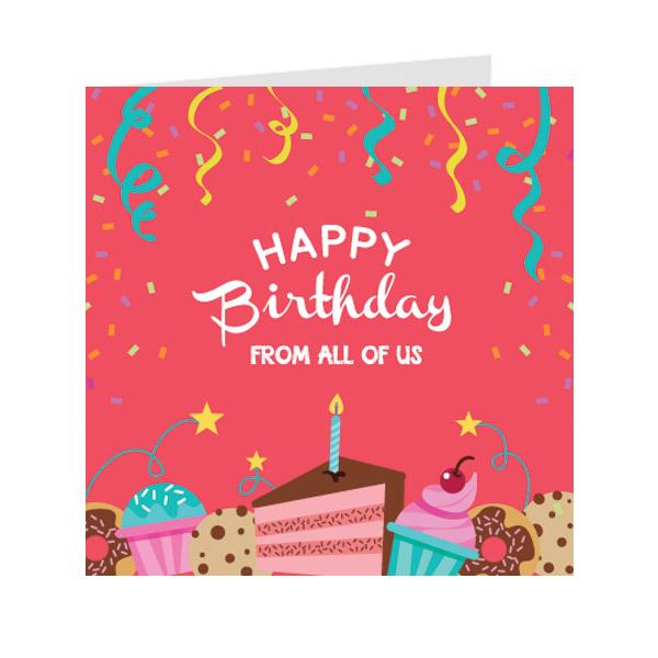 Thiệp sinh nhật Birthday 9x9cm Grey 09BD31