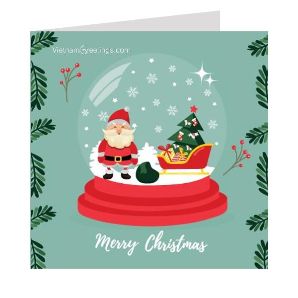 Thiệp giáng sinh Noel Christmas - Thiệp Grey 09XM52