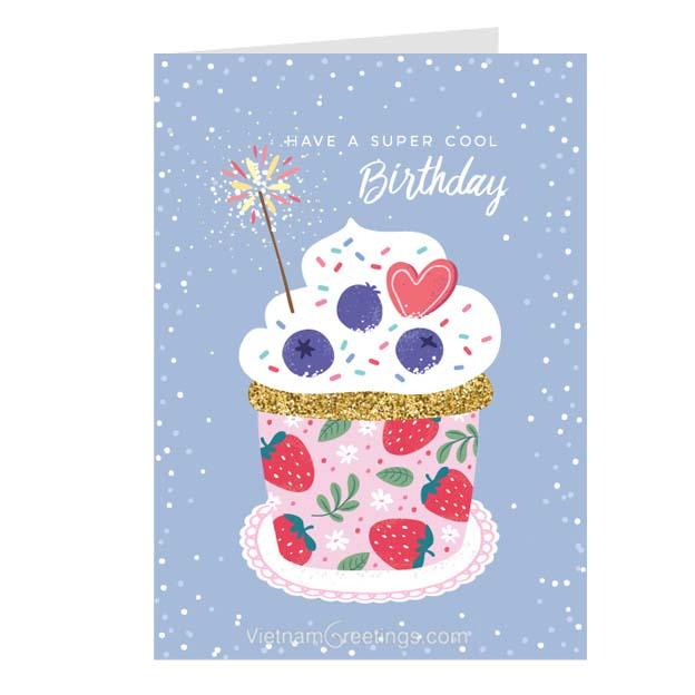 Thiệp sinh nhật Birthday- Thiệp Grey nhỏ 07BD31 - 7.5x10.5cm