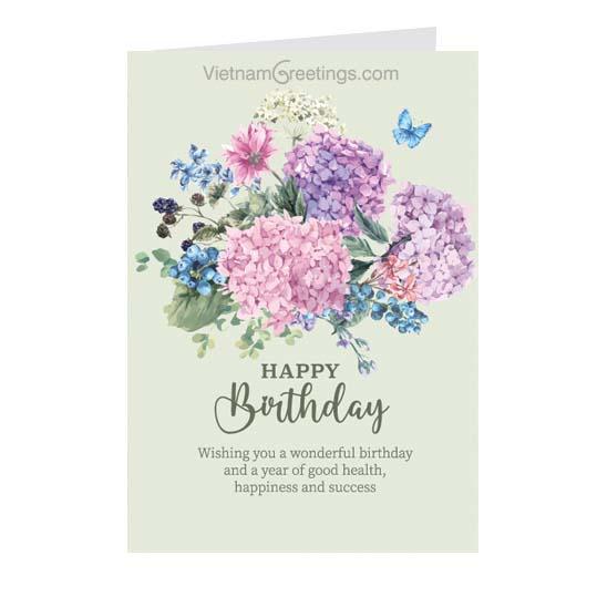 Thiệp sinh nhật Birthday - Thiệp Grey nhỏ 10BD49 - 10x15cm