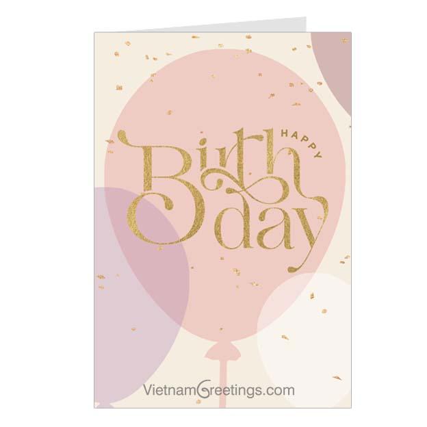 Thiệp sinh nhật Birthday ép nhũ BDP11 - 13x19cm