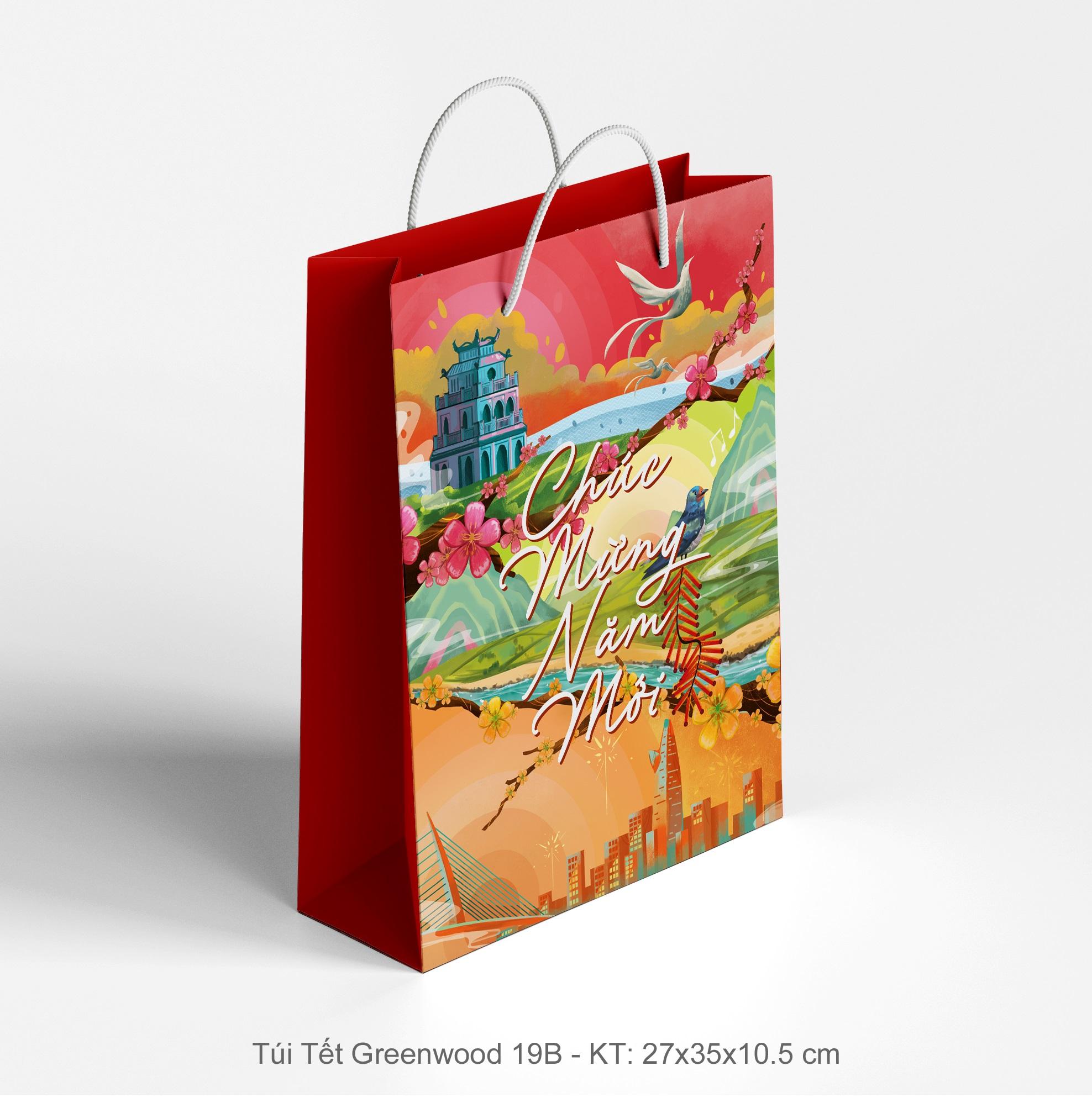 Túi đựng quà Tết T19B - 27x35x10.5cm 