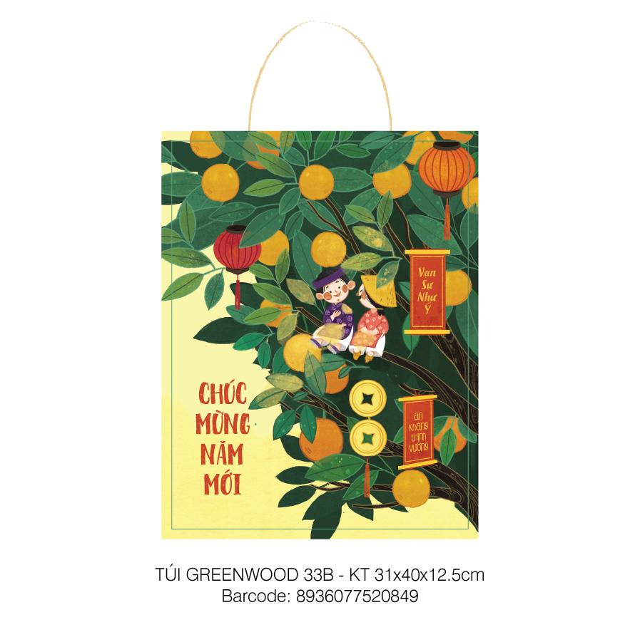 Túi Tết, túi chúc mừng năm mới T33B - Túi Greenwood 31x40x12.5cm