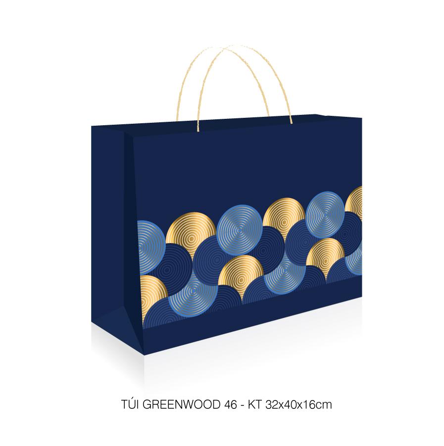 Túi giấy, túi đựng rượu đôi T46C - Túi Greenwood 27x20x11cm