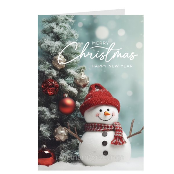 Thiệp giáng sinh Noel Christmas - Thiệp Greenwood XM54-12 - KT 12x18cm