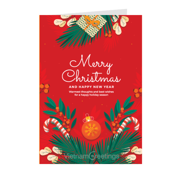 Thiệp giáng sinh Noel Christmas - Thiệp Greenwood XM52-10 - KT10x15cm