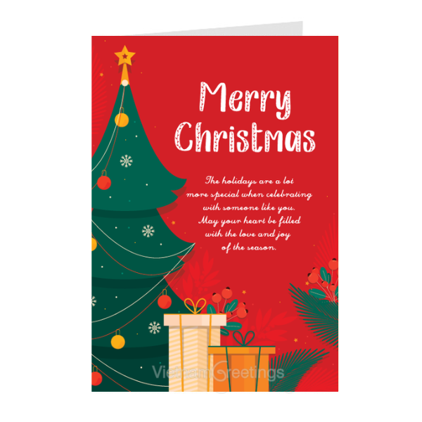 Thiệp giáng sinh Noel Christmas - Thiệp Greenwood XM53-10 - KT10x15cm