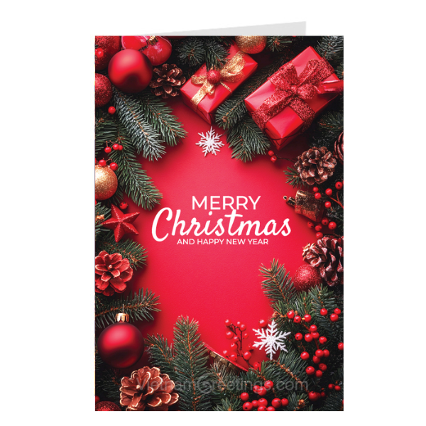 Thiệp giáng sinh Noel Christmas - Thiệp Greenwood XM56-12 - KT 12x18cm