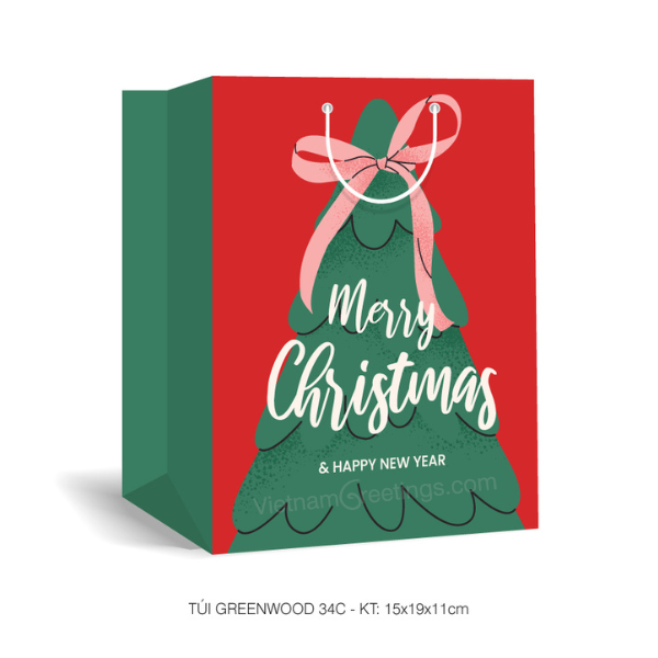 Túi Noel Giáng sinh T34C - KT 15x19x11cm