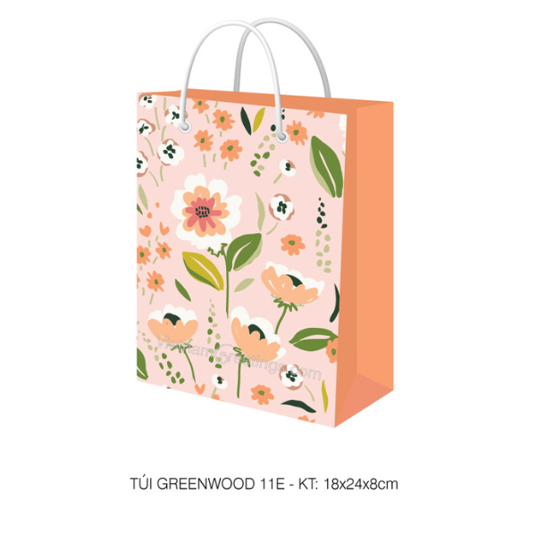 Túi giấy đựng quà Greenwood T11E – KT 18x24x8cm