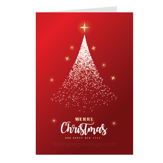 Thiệp giáng sinh Noel Christmas - Thiệp Greenwood XM55-12 - KT 12x18cm