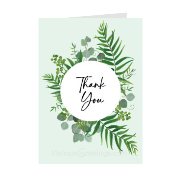 Thiệp cảm ơn Thank you - Thiệp Grey nhỏ 07TY16 – KT 7.5x10.5cm