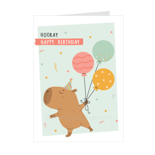 Thiệp sinh nhật Birthday - Thiệp Grey nhỏ 07BD39 – KT 7.5x10.5cm