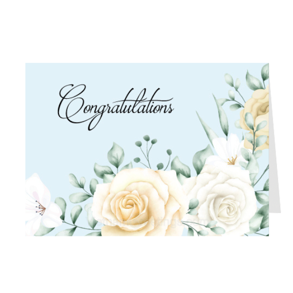 Thiệp chúc mừng Congratulation - Thiệp Grey nhỏ 07CG12– KT 7.5x10.5cm