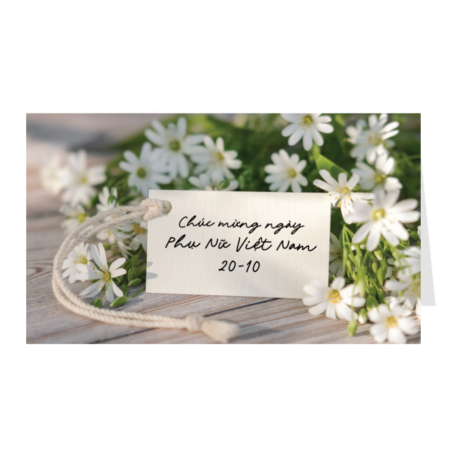 Thiệp chúc mừng ngày phụ nữ ngay 8/3 và ngày 20/10 - Thiệp Grey 11-PN79 KT 10.5x18cm