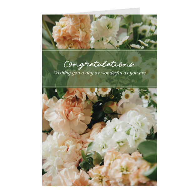 Thiệp chúc mừng Congratulations - Thiệp Grey 12-CM10 - 12x18cm