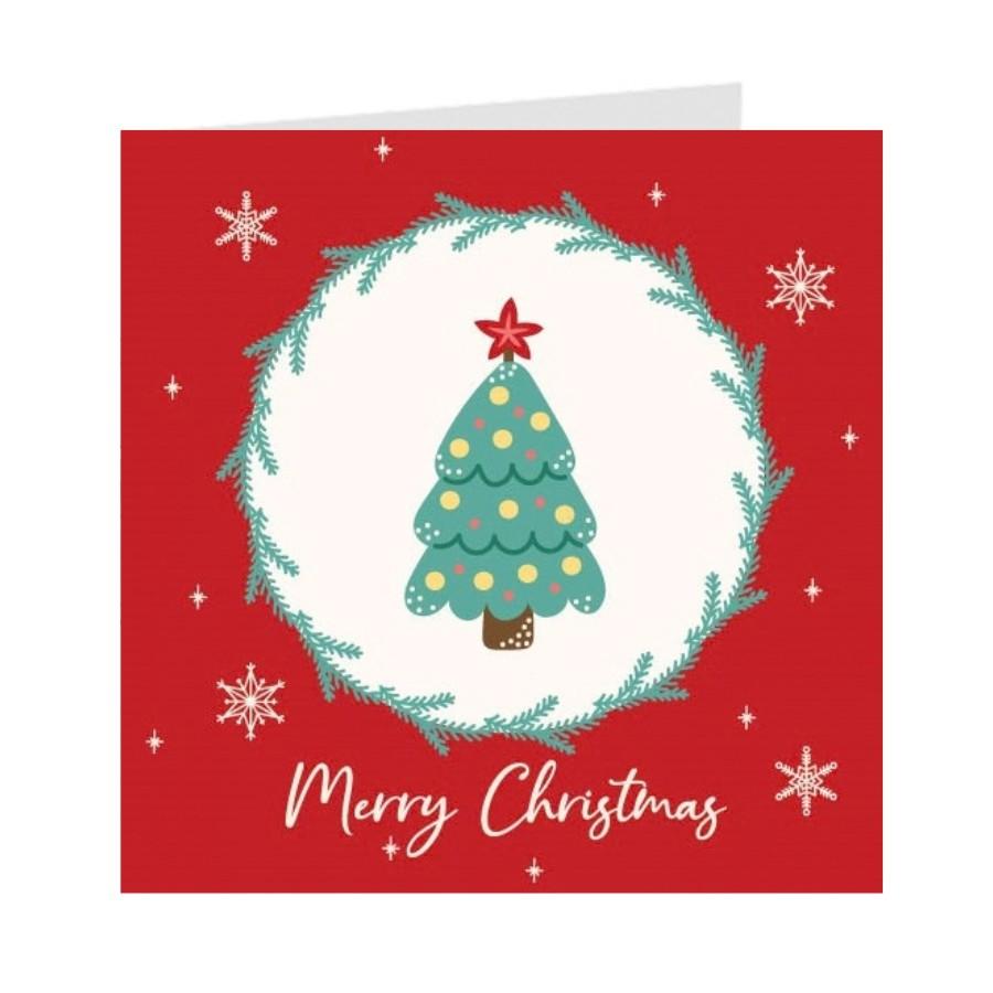 Thiệp giáng sinh Noel Christmas - Thiệp Grey 09XM79 - KT 9x9cm