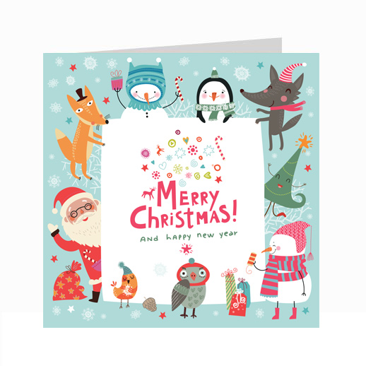 Thiệp giáng sinh Christmas - Thiệp Grey 09XM03