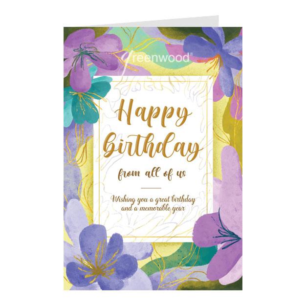 Thiệp sinh nhật Birthday ép nhũ BDP08