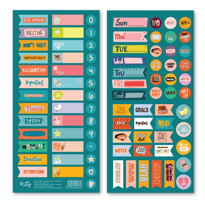 Sticker trang trí - Sticker lập kế hoạch  S06