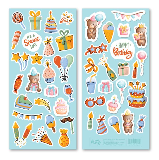 Sticker trang trí- Sticker sinh nhật S05