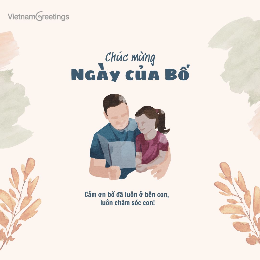 Thiệp Chúc mừng ngày của Bố- Happy Father's day