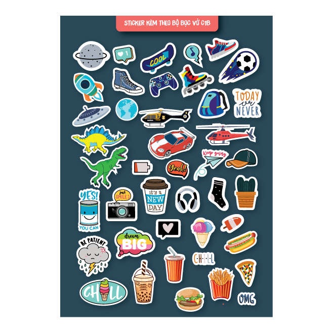 Sticker đi kèm bọc vở C1B