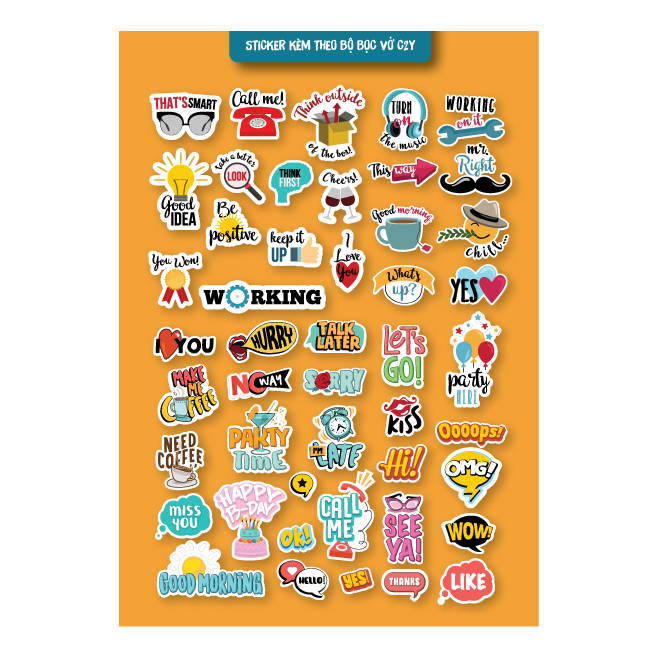 Sticker đi kèm bọc vở C2Y